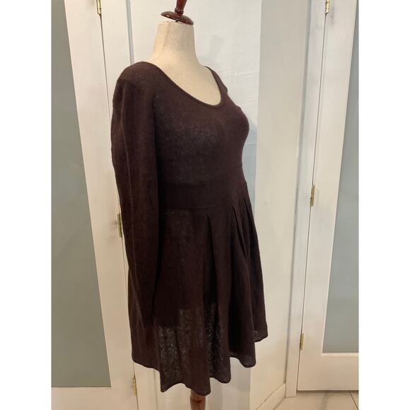 Peruvian Connection women’s brown alpaca blend long-sleeve knit sweater dress L - Picture 12 of 16